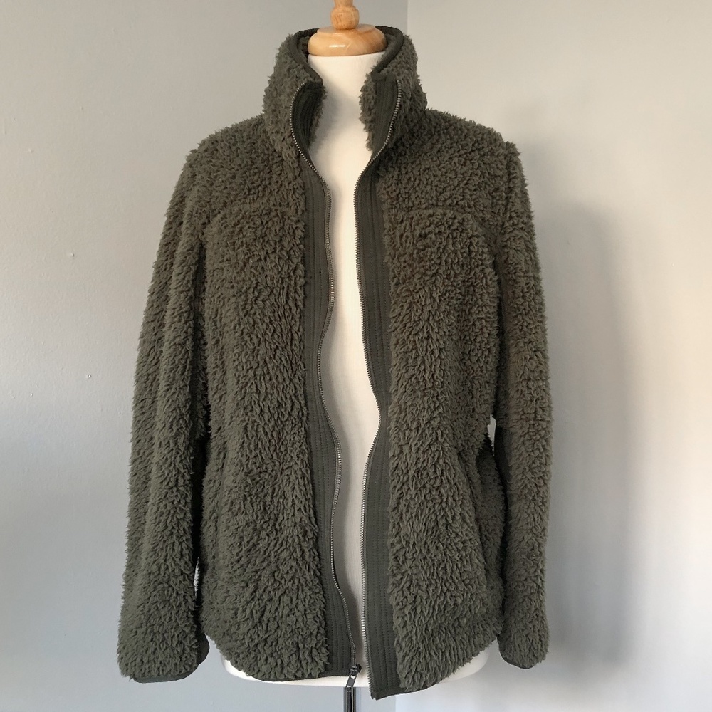 Abercrombie & Fitch Full-Zip Sherpa Fleece Jacket